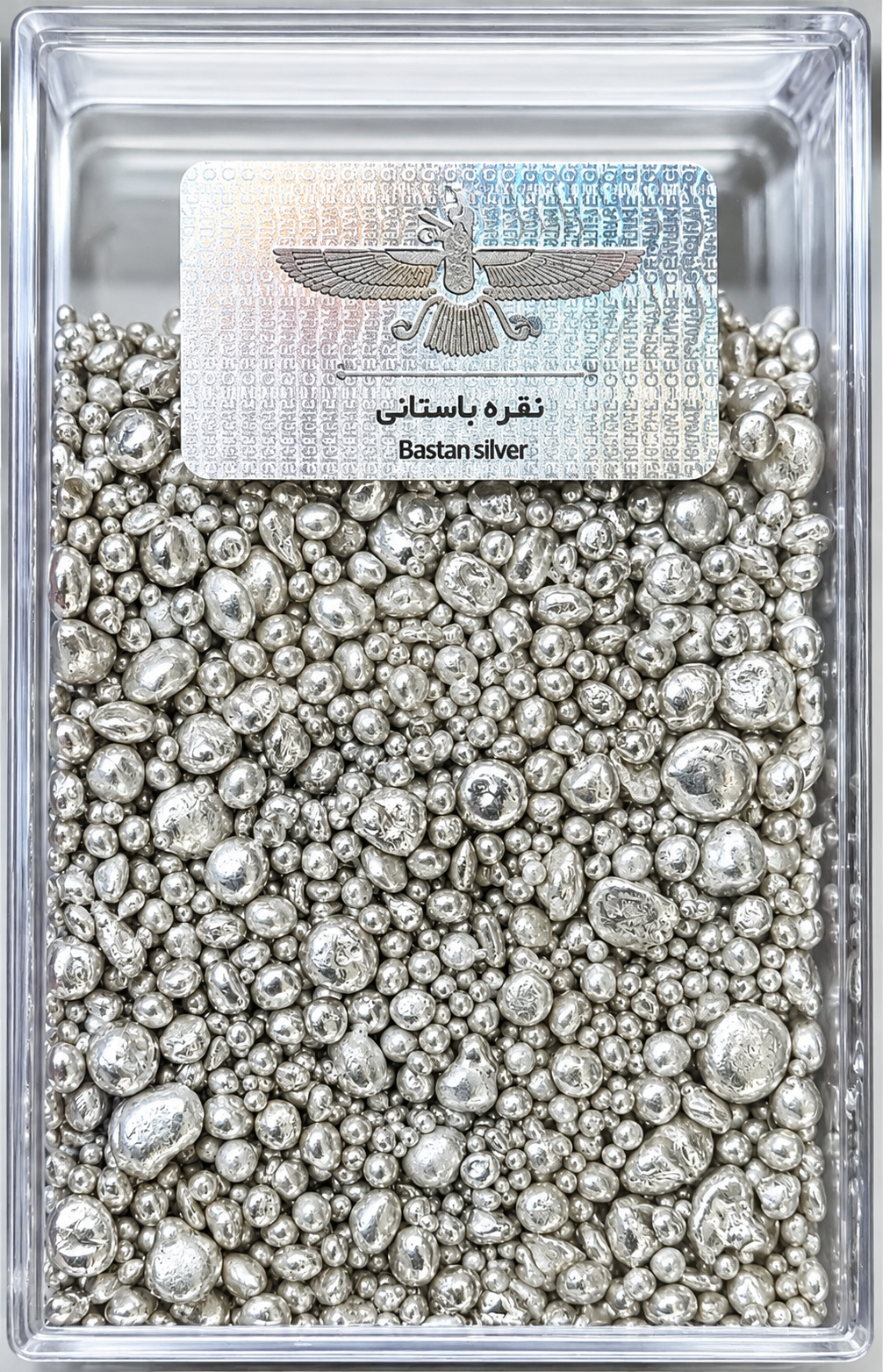 نقره ساچمه با بسته بندی کتابی و هولوگرام امنیتی باستان